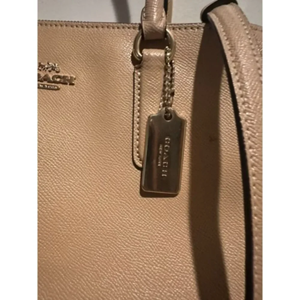 Coach Nude Leather Large Surrey Carryall Women's Purse - Picture 12 of 12